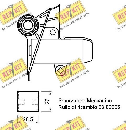 REPKIT RKT2039 - Успокоитель, зубчатый ремень autospares.lv