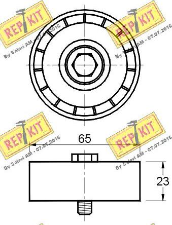 REPKIT RKT2104 - Ролик, поликлиновый ремень autospares.lv