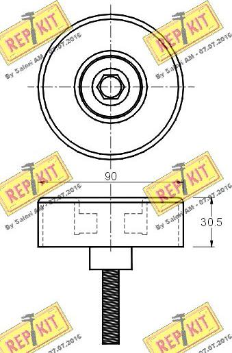 REPKIT RKT2180 - Ролик, поликлиновый ремень autospares.lv