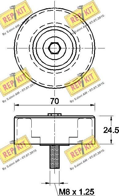 REPKIT RKT2171 - Ролик, поликлиновый ремень autospares.lv