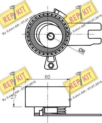 REPKIT RKT2891 - Натяжной ролик, зубчатый ремень ГРМ autospares.lv