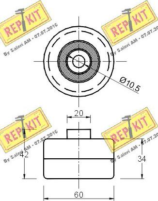 REPKIT RKT2898 - Направляющий ролик, зубчатый ремень ГРМ autospares.lv