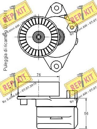 REPKIT RKT2832 - Натяжитель, поликлиновый ремень autospares.lv