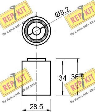 REPKIT RKT2202 - Направляющий ролик, зубчатый ремень ГРМ autospares.lv