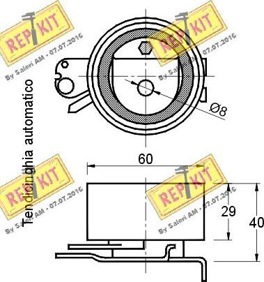 REPKIT RKT2231 - Натяжной ролик, зубчатый ремень ГРМ autospares.lv