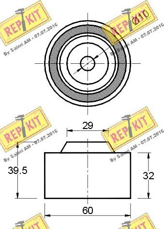 REPKIT RKT2223 - Направляющий ролик, зубчатый ремень ГРМ autospares.lv