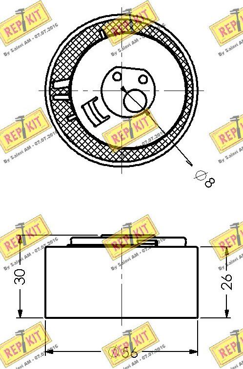 REPKIT RKT2796 - Натяжной ролик, зубчатый ремень ГРМ autospares.lv