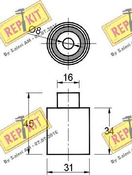 REPKIT RKT2749 - Направляющий ролик, зубчатый ремень ГРМ autospares.lv