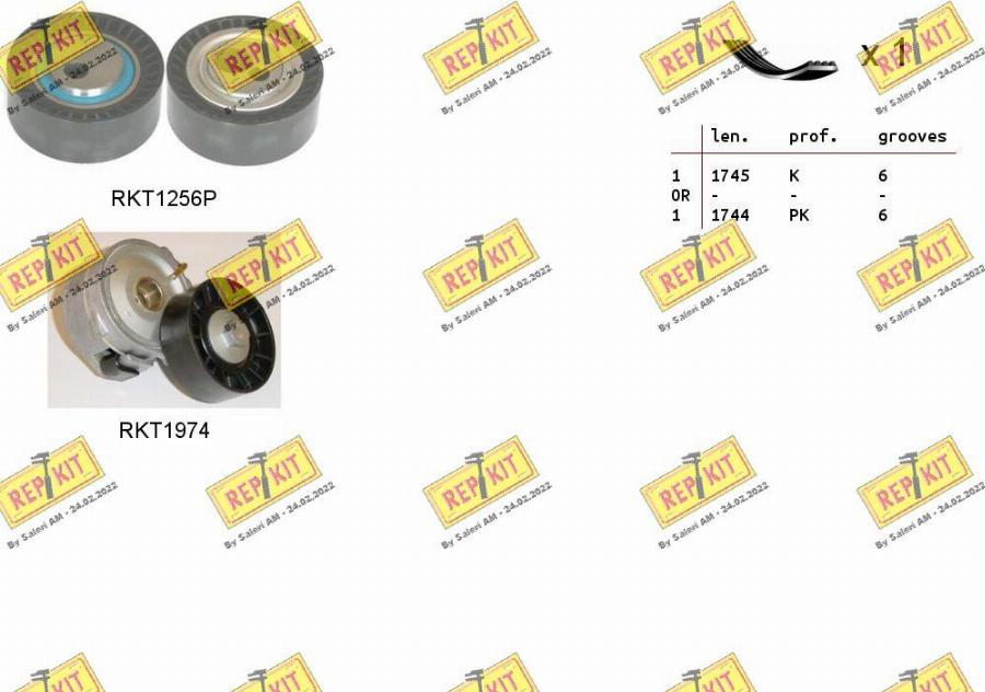 REPKIT RKTA0049 - Поликлиновый ременный комплект autospares.lv