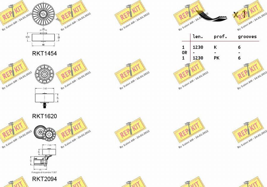 REPKIT RKTA0059 - Поликлиновый ременный комплект autospares.lv