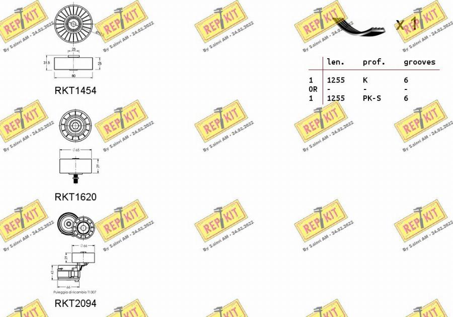 REPKIT RKTA0060 - Поликлиновый ременный комплект autospares.lv