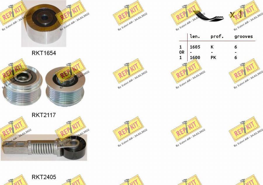 REPKIT RKTA0082 - Поликлиновый ременный комплект autospares.lv