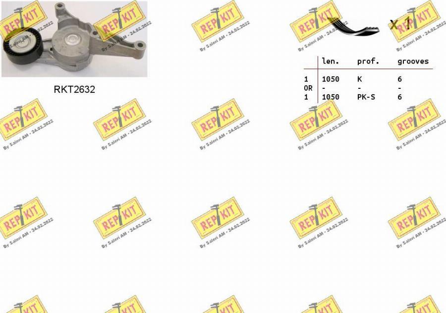 REPKIT RKTA0038 - Поликлиновый ременный комплект autospares.lv