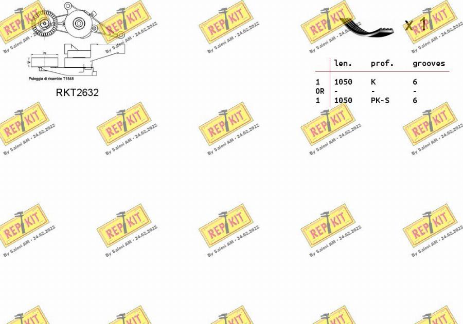 REPKIT RKTA0038 - Поликлиновый ременный комплект autospares.lv