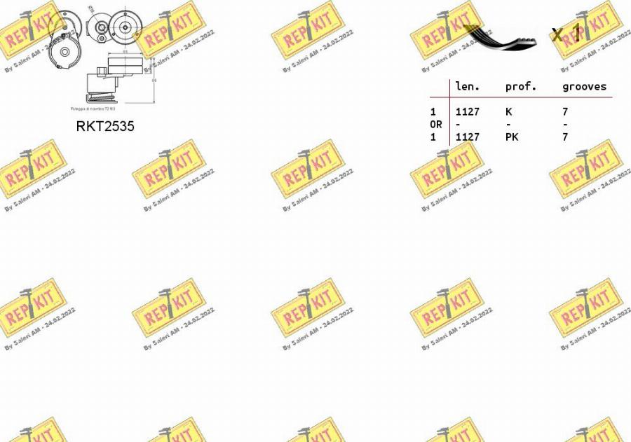 REPKIT RKTA0025 - Поликлиновый ременный комплект autospares.lv