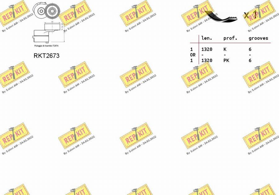 REPKIT RKTA0023 - Поликлиновый ременный комплект autospares.lv