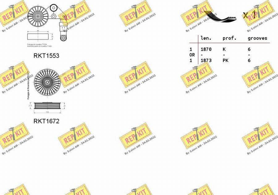 REPKIT RKTA0022 - Поликлиновый ременный комплект autospares.lv