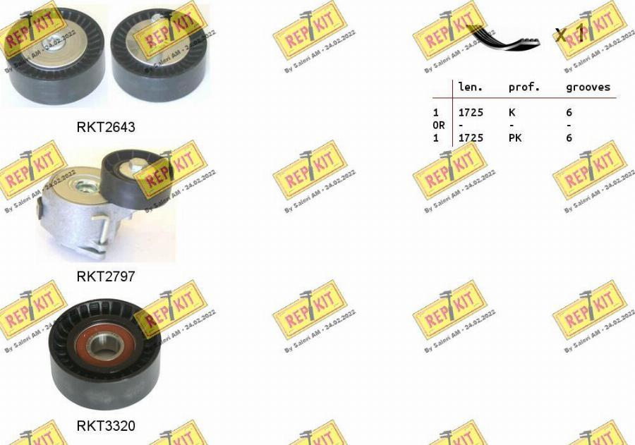 REPKIT RKTA0118 - Поликлиновый ременный комплект autospares.lv