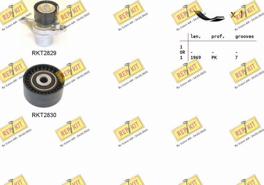 REPKIT RKTA0136 - Поликлиновый ременный комплект autospares.lv