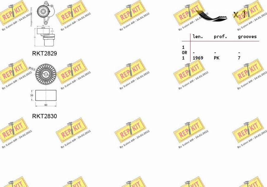 REPKIT RKTA0136 - Поликлиновый ременный комплект autospares.lv