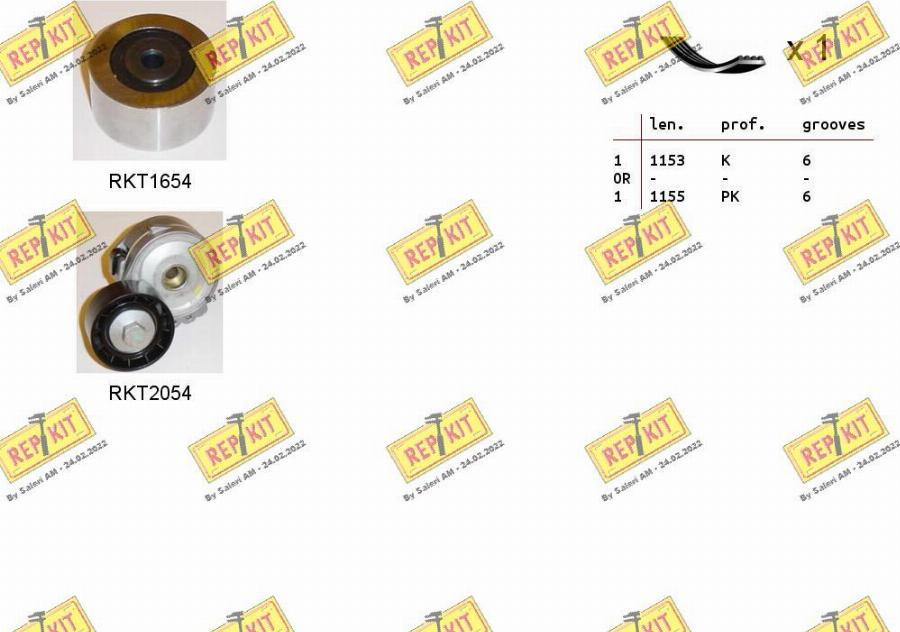 REPKIT RKTA0132 - Поликлиновый ременный комплект autospares.lv