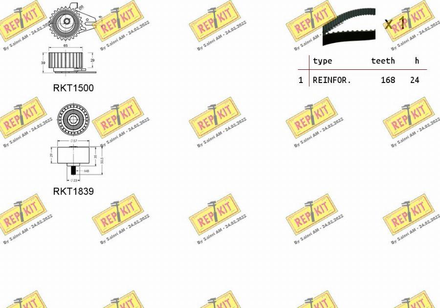 REPKIT RKTK0944 - Комплект зубчатого ремня ГРМ autospares.lv