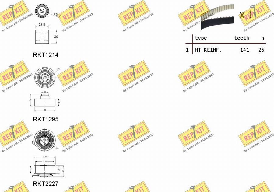 REPKIT RKTK0958 - Комплект зубчатого ремня ГРМ autospares.lv