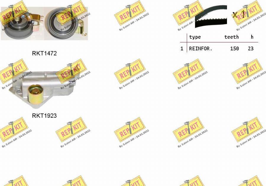 REPKIT RKTK0909 - Комплект зубчатого ремня ГРМ autospares.lv