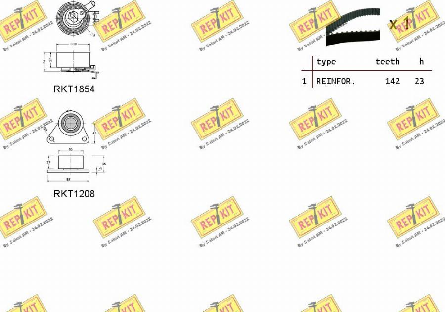 REPKIT RKTK0913 - Комплект зубчатого ремня ГРМ autospares.lv