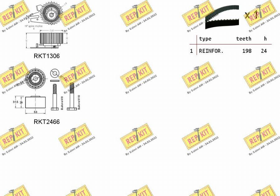 REPKIT RKTK0927 - Комплект зубчатого ремня ГРМ autospares.lv