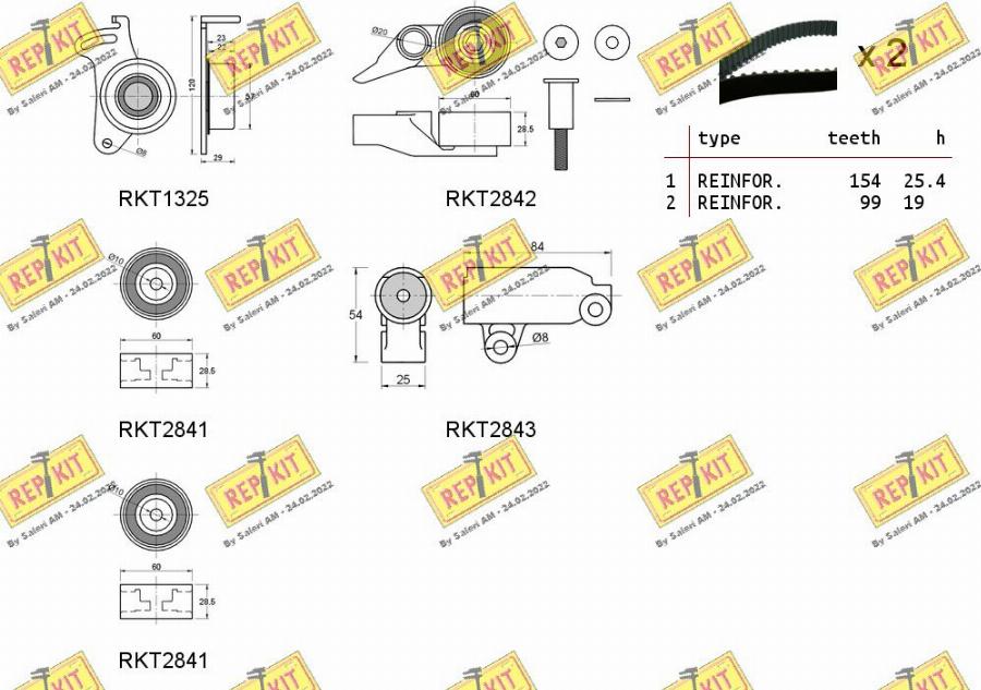 REPKIT RKTK1091 - Комплект зубчатого ремня ГРМ autospares.lv