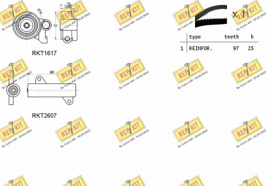 REPKIT RKTK1066C - Комплект зубчатого ремня ГРМ autospares.lv