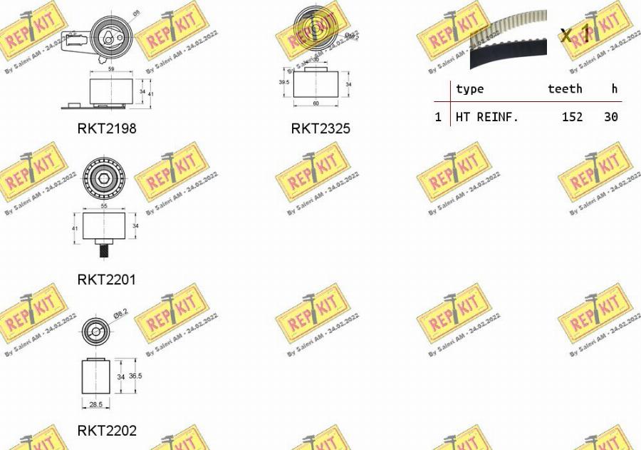 REPKIT RKTK1068 - Комплект зубчатого ремня ГРМ autospares.lv