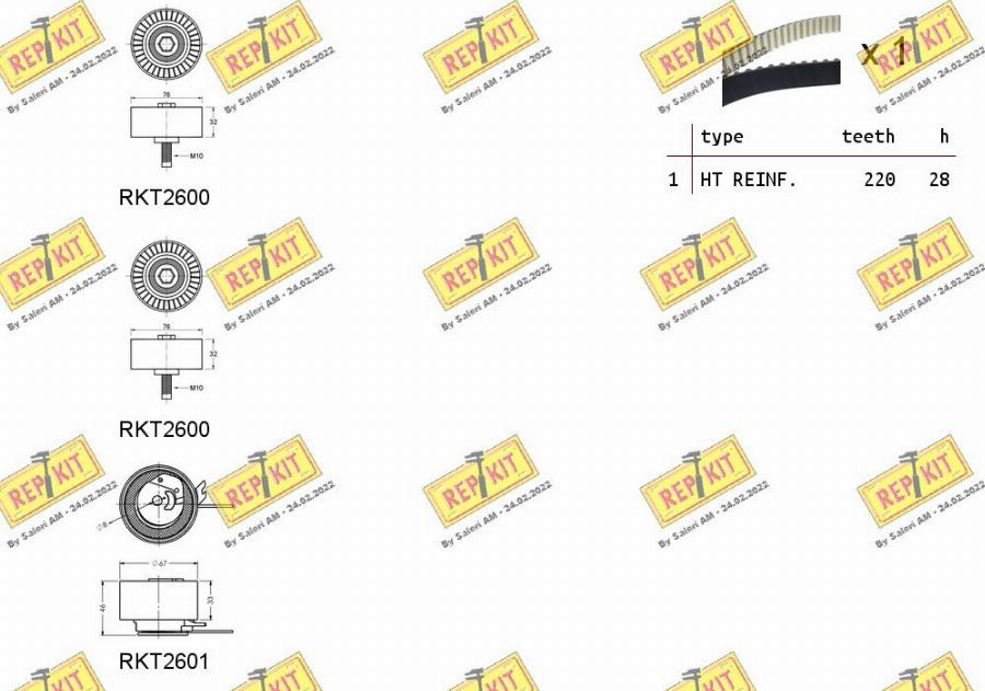 REPKIT RKTK1067 - Комплект зубчатого ремня ГРМ autospares.lv