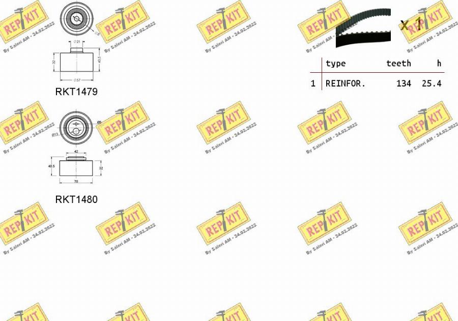 REPKIT RKTK1029 - Комплект зубчатого ремня ГРМ autospares.lv