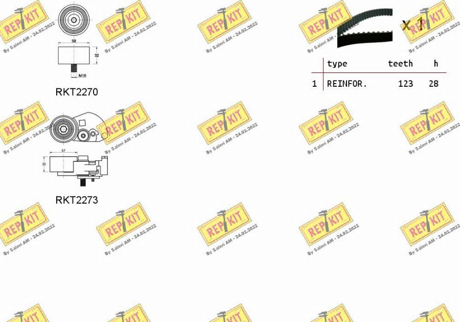 REPKIT RKTK1070 - Комплект зубчатого ремня ГРМ autospares.lv