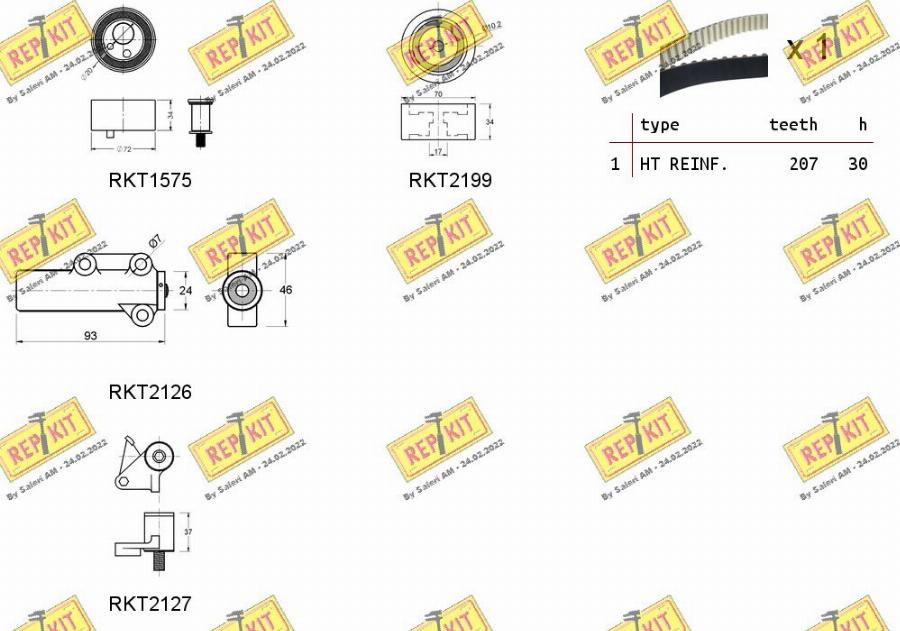 REPKIT RKTK1077 - Комплект зубчатого ремня ГРМ autospares.lv