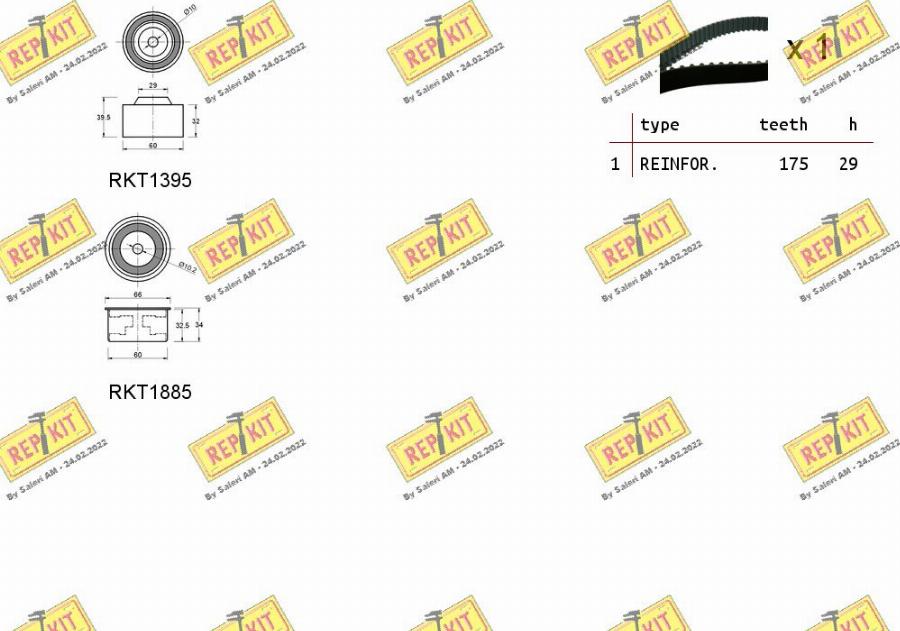 REPKIT RKTK1195 - Комплект зубчатого ремня ГРМ autospares.lv