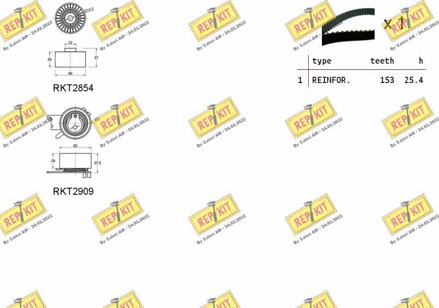 REPKIT RKTK1156 - Комплект зубчатого ремня ГРМ autospares.lv