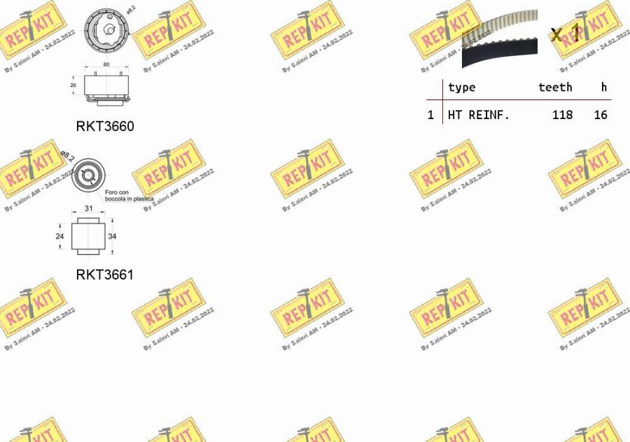 REPKIT RKTK1167 - Комплект зубчатого ремня ГРМ autospares.lv