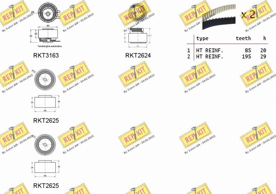 REPKIT RKTK1112 - Комплект зубчатого ремня ГРМ autospares.lv