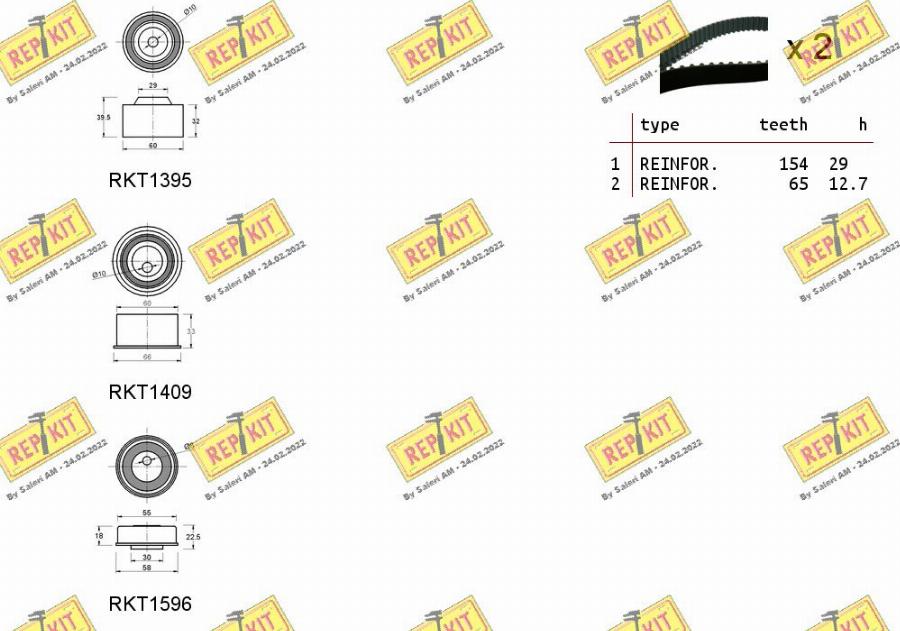 REPKIT RKTK1252 - Комплект зубчатого ремня ГРМ autospares.lv