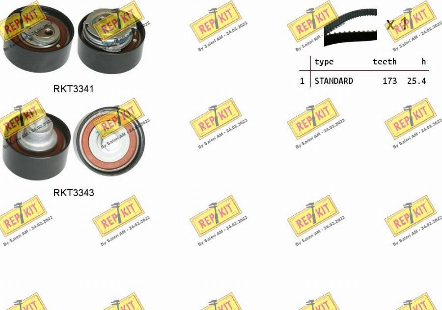 REPKIT RKTK1281 - Комплект зубчатого ремня ГРМ autospares.lv