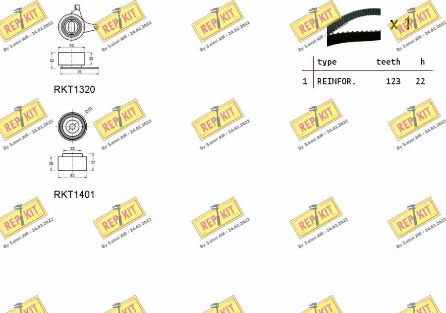 REPKIT RKTK1236 - Комплект зубчатого ремня ГРМ autospares.lv