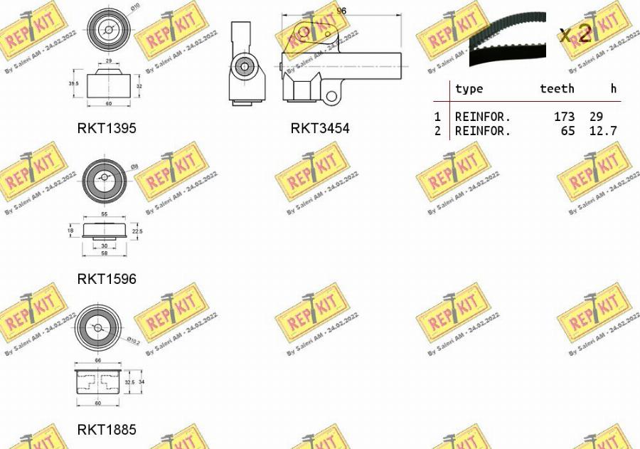 REPKIT RKTK1270 - Комплект зубчатого ремня ГРМ autospares.lv