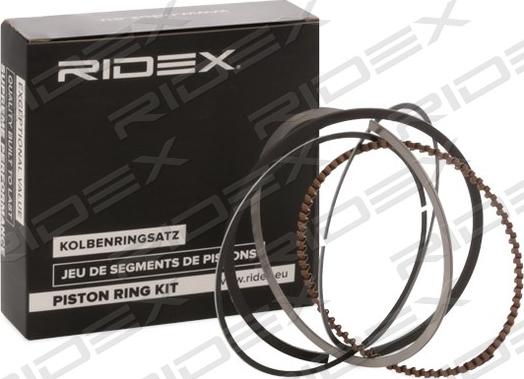 RIDEX 444P0025 - Комплект поршневых колец autospares.lv