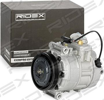 RIDEX 447K0015 - Компрессор кондиционера autospares.lv