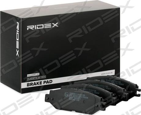 RIDEX 402B0995 - Тормозные колодки, дисковые, комплект autospares.lv