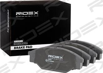 RIDEX 402B0910 - Тормозные колодки, дисковые, комплект autospares.lv