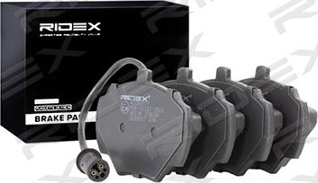 RIDEX 402B0977 - Тормозные колодки, дисковые, комплект autospares.lv